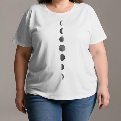 Olivenorma Yoga-Meditations-T-Shirt mit Mondphasen-Print