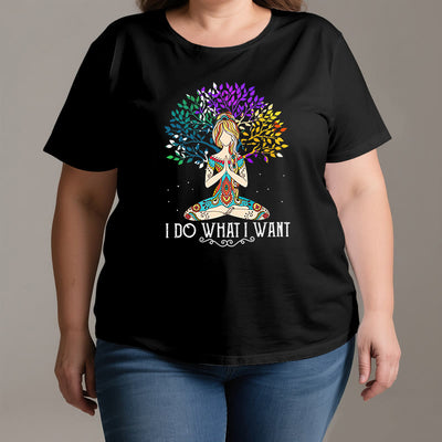 Olivenorma Yoga-Meditation-T-Shirt „Ich tue, was ich will“