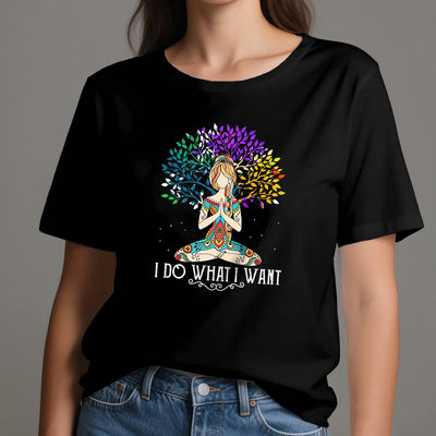 Olivenorma Yoga-Meditation-T-Shirt „Ich tue, was ich will“