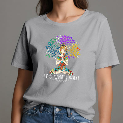 Olivenorma Yoga-Meditation-T-Shirt „Ich tue, was ich will“