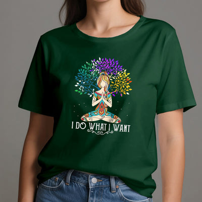 Olivenorma Yoga-Meditation-T-Shirt „Ich tue, was ich will“