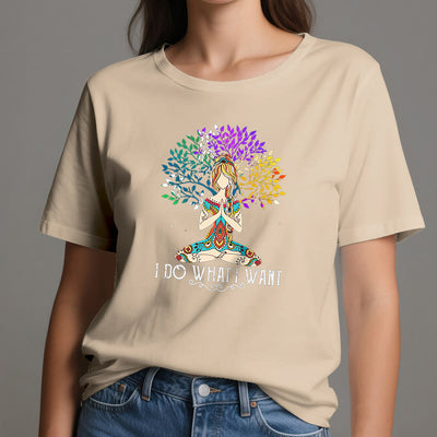 Olivenorma Yoga-Meditation-T-Shirt „Ich tue, was ich will“