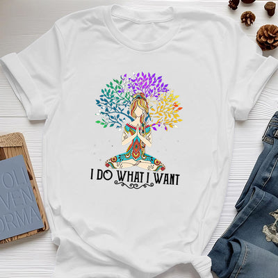 Olivenorma Yoga-Meditation-T-Shirt „Ich tue, was ich will“