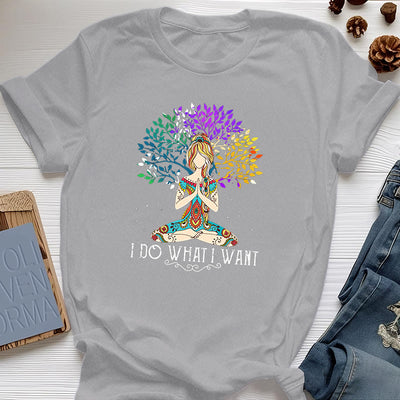 Olivenorma Yoga-Meditation-T-Shirt „Ich tue, was ich will“