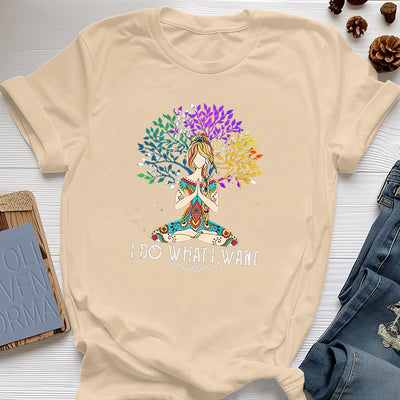 Olivenorma Yoga-Meditation-T-Shirt „Ich tue, was ich will“