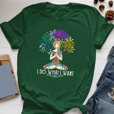 Olivenorma Yoga-Meditation-T-Shirt „Ich tue, was ich will“
