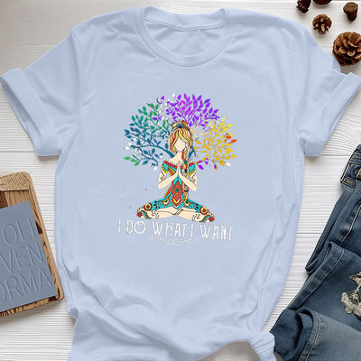 Olivenorma Yoga-Meditation-T-Shirt „Ich tue, was ich will“