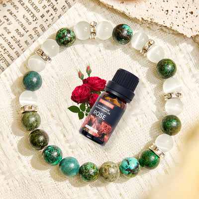 Olivenorma „Serenite Flow“ Armband mit ätherischen Ölen aus afrikanischem Türkis, beruhigend und reinigend - image 4