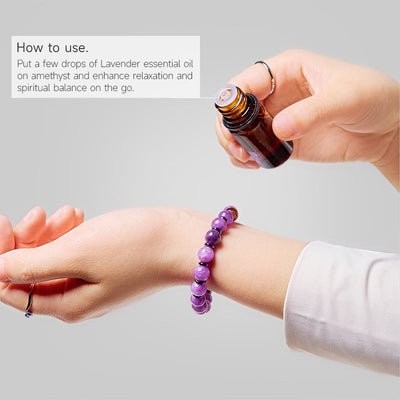 Olivenorma „Seelenwächter“ Amethyst Courage Ätherisches Öl Armband - image 2