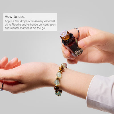 Olivenorma „Forest Breeze“ Fluorit-Armband mit ätherischen Ölen für emotionale Balance - image 2