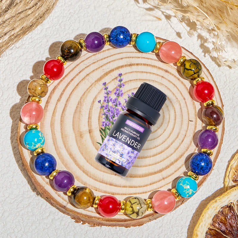 Olivenorma „Nature's Palette“ Positives Edelstein-Armband mit ätherischen Ölen - image 4