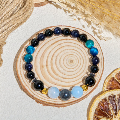 Olivenorma „Mitternachtshimmel“ Obsidian-Heilarmband mit ätherischen Ölen - image 7