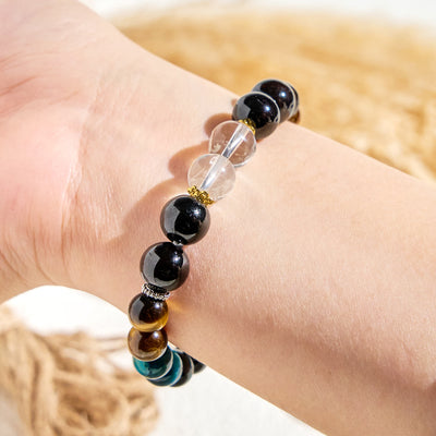 Olivenorma „Deep Palette“ Armband mit reinigendem ätherischem Öl aus klarem Hämatitkristall - image 6