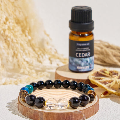 Olivenorma „Deep Palette“ Armband mit reinigendem ätherischem Öl aus klarem Hämatitkristall - image 3