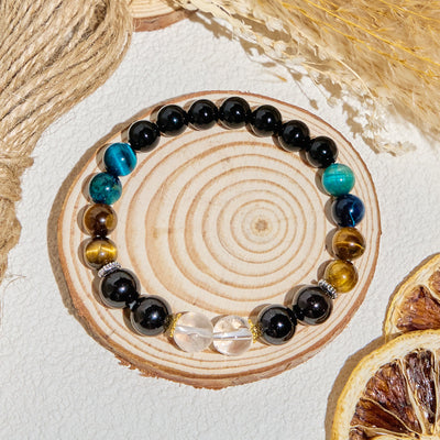 Olivenorma „Deep Palette“ Armband mit reinigendem ätherischem Öl aus klarem Hämatitkristall - image 8