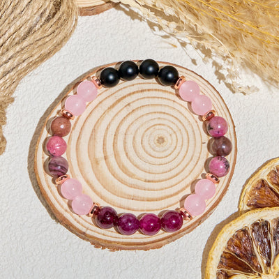 Olivenorma „Woodland Bloom“ Rosenquarz-Armband mit ätherischen Ölen - image 7
