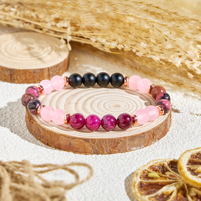 Olivenorma „Woodland Bloom“ Rosenquarz-Armband mit ätherischen Ölen - Nur Armband - image 5