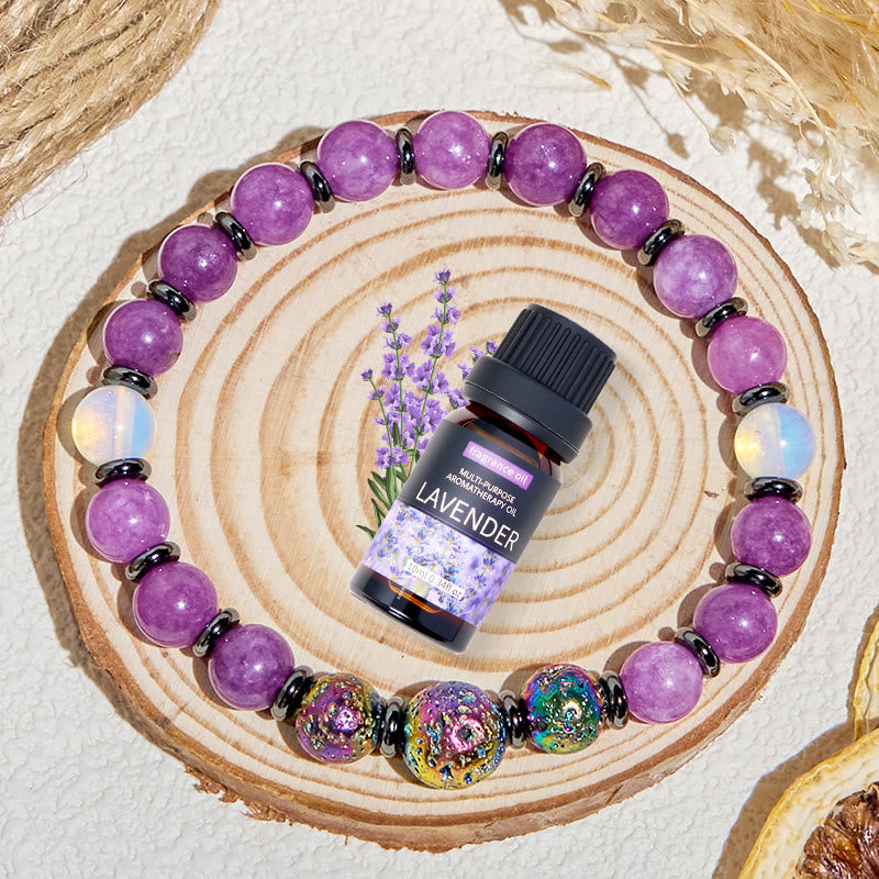 Olivenorma „Purple Nova“ Amethyst Energiereinigungsarmband mit ätherischen Ölen - image 4