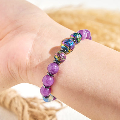 Olivenorma „Purple Nova“ Amethyst Energiereinigungsarmband mit ätherischen Ölen - image 6