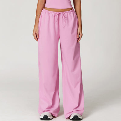 Olivenorma Lockere Hose mit weitem Bein und Kordelzug