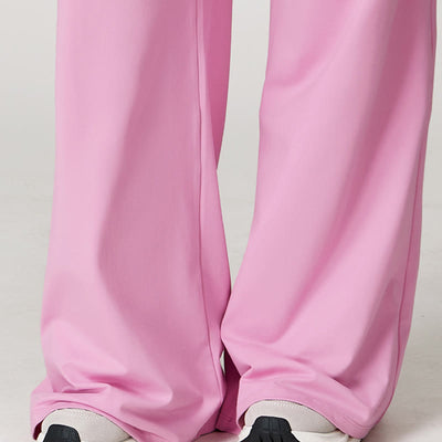 Olivenorma Lockere Hose mit weitem Bein und Kordelzug