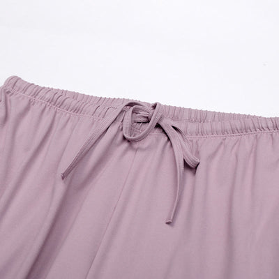 Olivenorma Lockere Hose mit weitem Bein und Kordelzug
