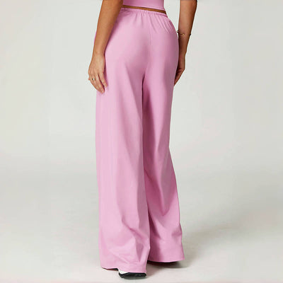 Olivenorma Lockere Hose mit weitem Bein und Kordelzug