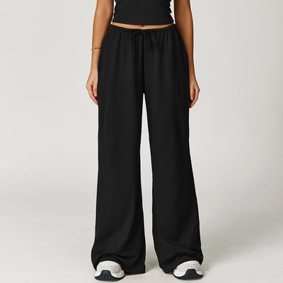 Olivenorma Lockere Hose mit weitem Bein und Kordelzug