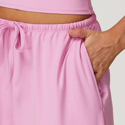 Olivenorma Lockere Hose mit weitem Bein und Kordelzug