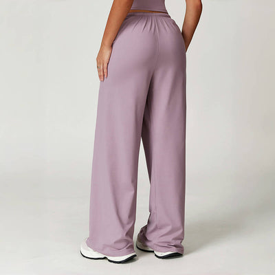 Olivenorma Lockere Hose mit weitem Bein und Kordelzug