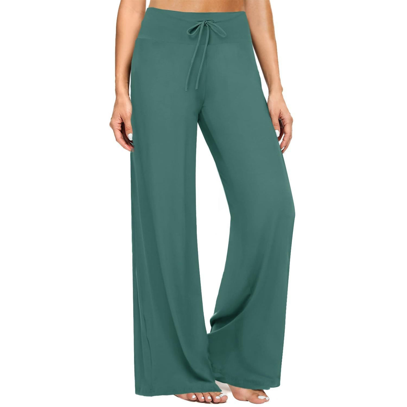 Olivenorma Damen-Pyjamahose, weiche, bequeme Loungehose - Dunkelgrün - XXL - image 8