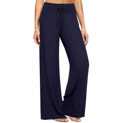 Olivenorma Damen-Pyjamahose, weiche, bequeme Loungehose - Marineblau - S - image 11