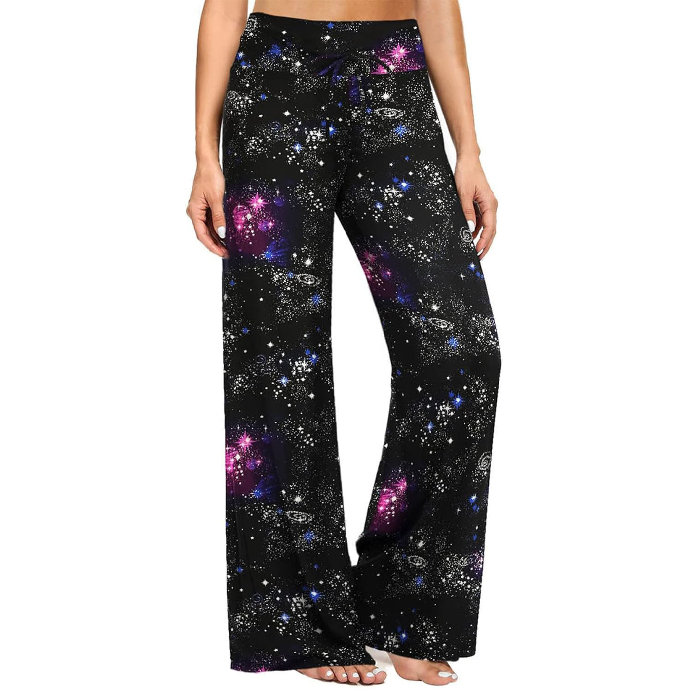 Olivenorma Damen-Pyjamahose, weiche, bequeme Loungehose - Blauer und violetter Sternenhimmel - XXL - image 12