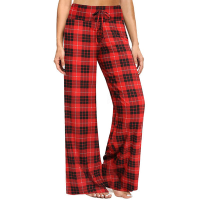 Olivenorma Damen-Pyjamahose, weiche, bequeme Loungehose - Rot und Schwarz kariert - XXL - image 14