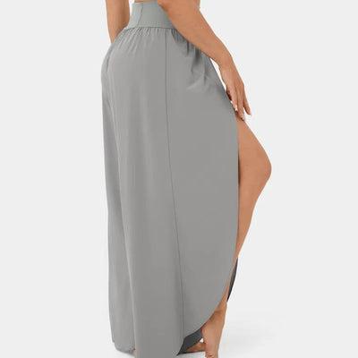 Olivenorma Damen-Yogahose mit lockerer Passform und Schlitz, Stretch