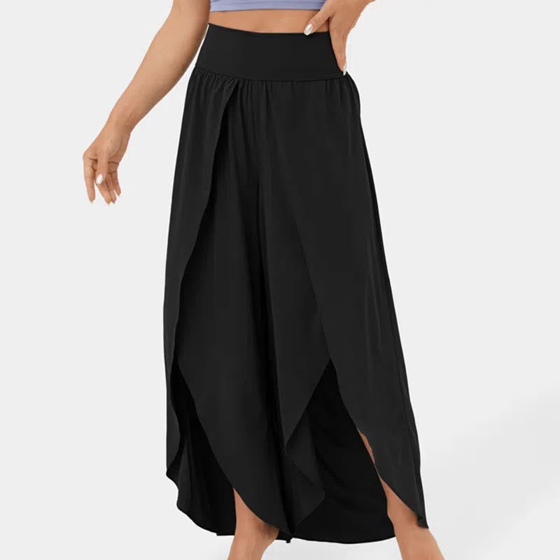 Olivenorma Damen-Yogahose mit lockerer Passform und Schlitz, Stretch
