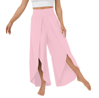 Olivenorma Damen-Yogahose mit lockerer Passform und Schlitz, Stretch