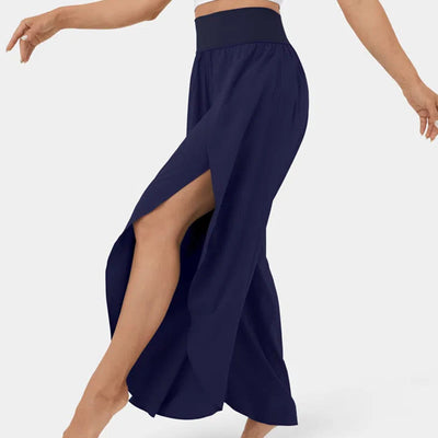 Olivenorma Damen-Yogahose mit lockerer Passform und Schlitz, Stretch