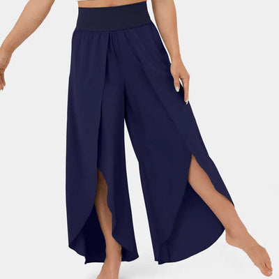Olivenorma Damen-Yogahose mit lockerer Passform und Schlitz, Stretch