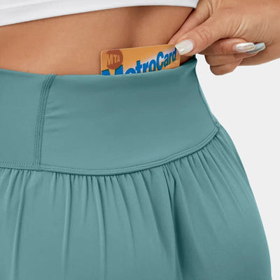 Olivenorma Damen-Yogahose mit lockerer Passform und Schlitz, Stretch