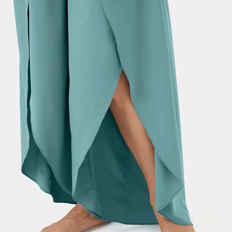 Olivenorma Damen-Yogahose mit lockerer Passform und Schlitz, Stretch