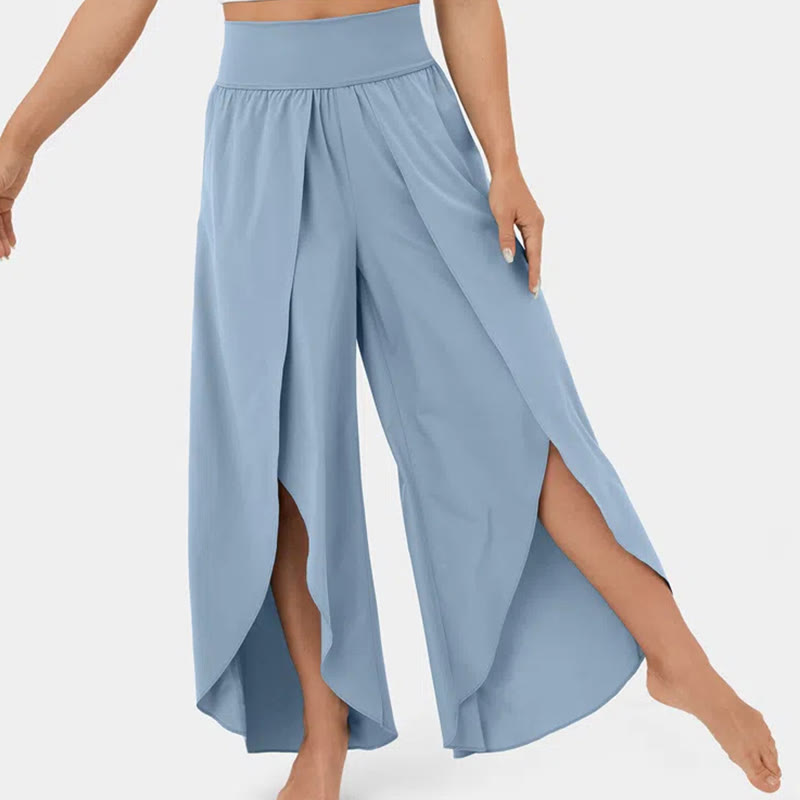 Olivenorma Damen-Yogahose mit lockerer Passform und Schlitz, Stretch