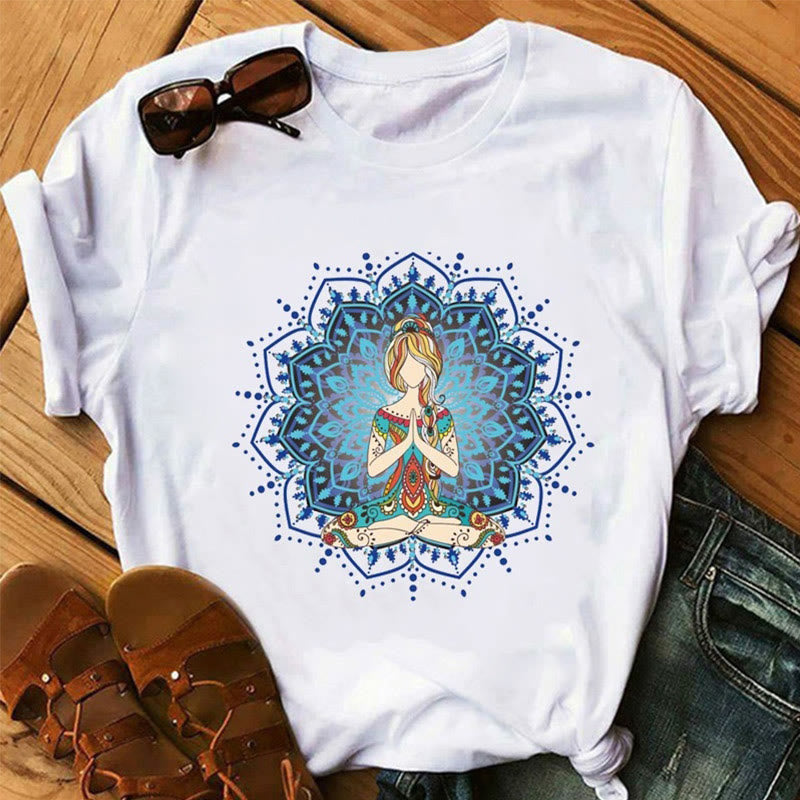 Olivenorma Lotus Yoga Meditation Baum des Lebens T-Shirt