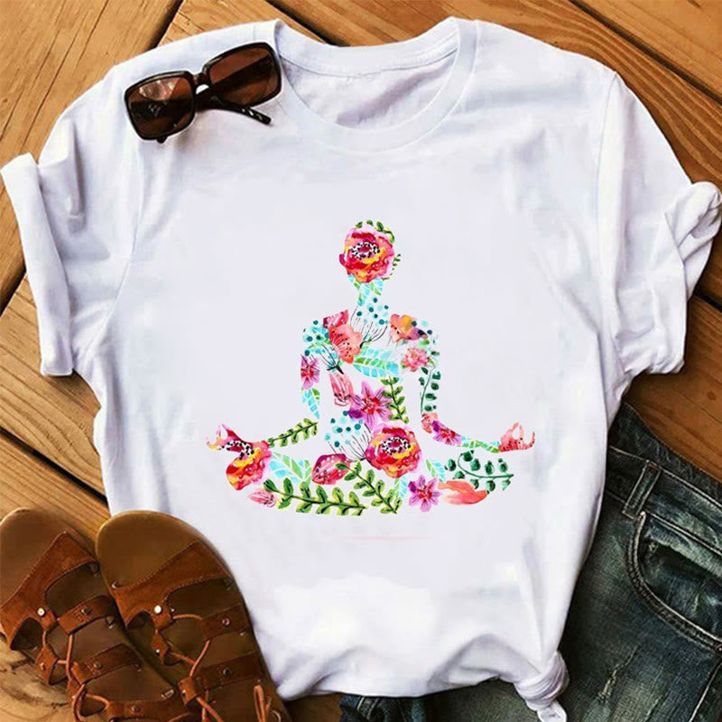Olivenorma Lotus Yoga Meditation Baum des Lebens T-Shirt