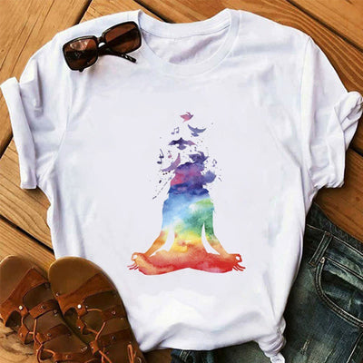 Olivenorma Lotus Yoga Meditation Baum des Lebens T-Shirt