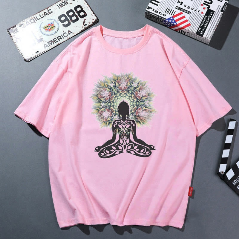 Olivenorma Rosa Yoga Atmungsaktives Bequemes T-Shirt