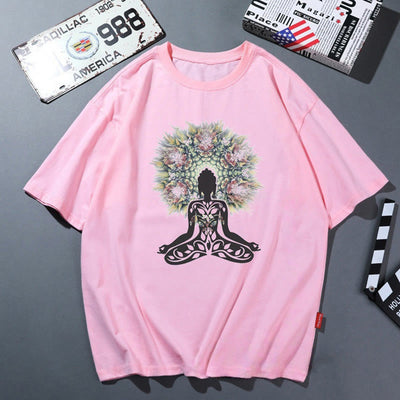 Olivenorma Rosa Yoga Atmungsaktives Bequemes T-Shirt