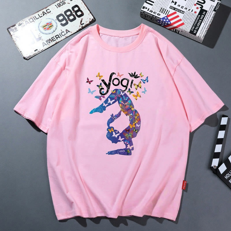 Olivenorma Rosa Yoga Atmungsaktives Bequemes T-Shirt