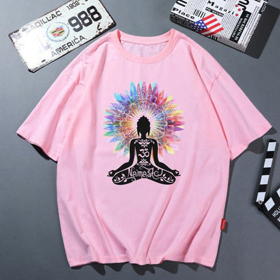 Olivenorma Rosa Yoga Atmungsaktives Bequemes T-Shirt