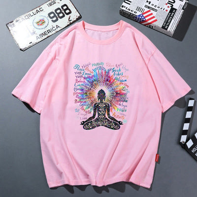 Olivenorma Rosa Yoga Atmungsaktives Bequemes T-Shirt